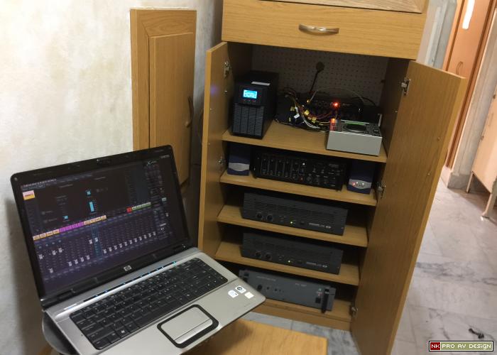 audio system cabinet view